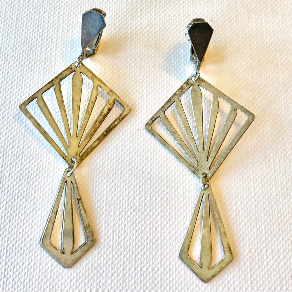 Vintage Silver Clip-On Earrings